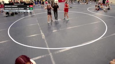 Girls K-8 - 215 Eve Larson, Albert Lea-Girls vs Emma Carter, PEM-Girls