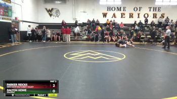 18 lbs Round 1 - Parker Reicks, New Hampton/Turkey Valley vs Dalton Howe, Waukon