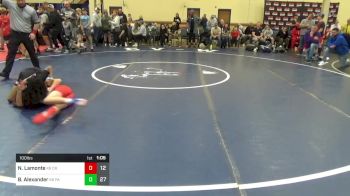 100 lbs Rr Rnd 3 - Nico Lamonte, CRWC K-8 vs Bradley Alexander, Partner Trained K-8