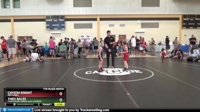 62 lbs 7th Place Match - Theo Bales, Contenders Wrestling Academy vs Cayson Knight, Red Cobra