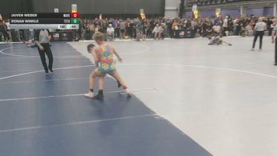96 lbs Champ. Rd Of 64 - Ronan Winkle, Team Tulsa vs Jaiven Weber, Maverick
