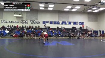 165 lbs Cons. Round 2 - Jason Valencia, Lassen College vs Adam Arvizu, Sacramento City College