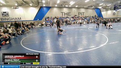 50 lbs 3rd Place Match - Jameson Jaramillo, Uintah Wrestling vs Magnus Trout, Wasatch Wrestling Club