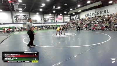 110 lbs 3rd Place Match - Nalani Mora, Vista Murrieta vs Mia Almendariz, Temecula Valley