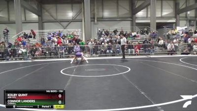 110 lbs Cons. Round 3 - Connor Landers, Carroll vs Kolby Quint, Ark City