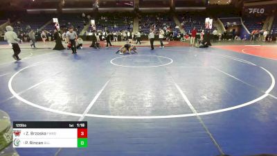 126 lbs Semifinal - Zach Brzoska, Fairfield Warde vs Peter Rincan, Billerica