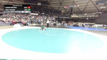 Girls 4A 130 lbs Champ. Round 2 - Larkin Nielsen, Mount Rainier (Girls) vs Zoey Pulver, Auburn (Girls)