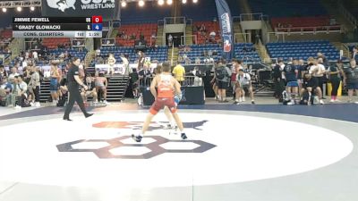 94 lbs Cons. Quarters - Jimmie Fewell, Oregon vs Grady Glowacki, Illinois