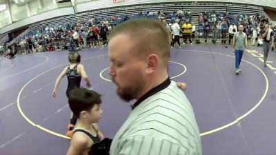 10U Boys - 77 lbs Champ. Round 2 - Rush Landis, MVKWA Springboro Amateur Wrestling Club vs Weston Carr, Columbia City Wrestling Club