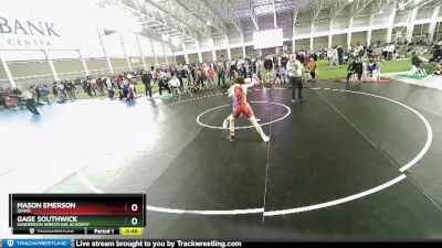 100 lbs Quarterfinal - Gage Southwick, Sanderson Wrestling Academy vs Mason Emerson, Idaho