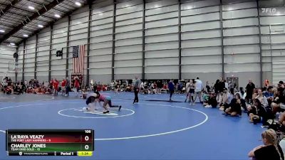 106 lbs Quarters - La`Raya Veazy, The Fort Lady Hammers vs Charley Jones, Team Ohio Gold