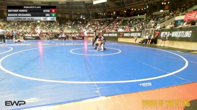 80 lbs Consi Of 16 #2 - Snyder Kurtz, SlyFox Wrestling Academy vs Mason McDaniel, Chickasha Wrestling