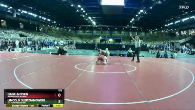 132 lbs Champ. Round 2 - Gage Ahysen, Archbishop Rummel vs Lincoln Sledzianoweki, St. John Neumann