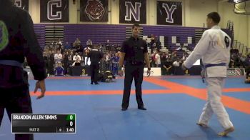 Brandon Allen Simms vs Anthony Estevez IBJJF 2016 New York BJJ Pro
