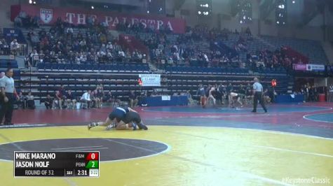 157 Round of 32 - Mike Marano, F&M vs Jason Nolf, Penn State