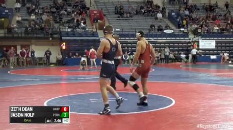 157 Round of 16 - Zeth Dean, Harvard vs Jason Nolf, Penn State