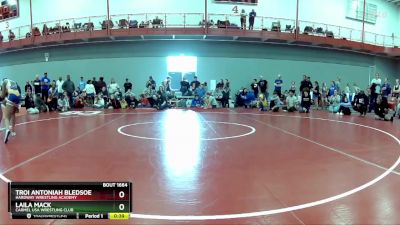 125 lbs Cons. Round 3 - Laila Mack, Carmel USA Wrestling Club vs Troi Antoniah Bledsoe, HardWay Wrestling Academy