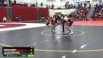 157 lbs Cons. Round 1 - Ashton Morhardt, Fulton (H.S.) JV vs Carlos Chinol, Iowa City, City High