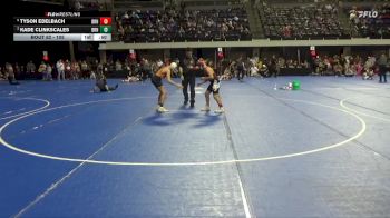105 lbs Cons. Round 1 - Tyson Edelbach, Wabasha-Kellogg-Alma-Pepin vs Kade Clinkscales, Farmington Wrestling Club
