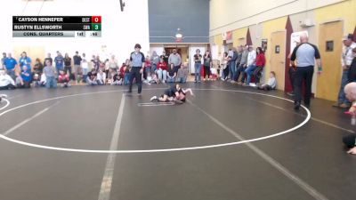 49 lbs Cons. Quarters - Rustyn Ellsworth, Sublime Wrestling Academy vs Cayson Hennefer, Declo Stingers