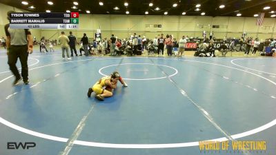 43 lbs Quarterfinal - Tyson Townes, Texas Top Team 9u vs Barrett Mamalis, Team Danger 9U