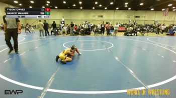 43 lbs Quarterfinal - Tyson Townes, Texas Top Team 9u vs Barrett Mamalis, Team Danger 9U