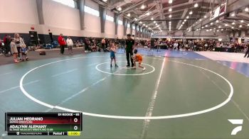 65 lbs Cons. Round 1 - Adalynn Alemany, El Paso Wildcats Wrestling Club vs Julian Medrano, Dumas Wrestling