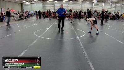 76 lbs Round 7 (8 Team) - Logan Yuhas, Buxton Squeeze vs Caleb Tsikerdanos, Warhawks Wrestling