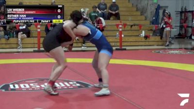 145 lbs Semifinal - Liv Wieber, Eastern Oregon University vs Esther Han, University Of Providence