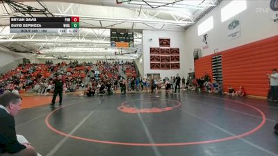 190 lbs Round 3 - David Espinoza, Worland Middle School vs Bryian Davis, Powell Middle School