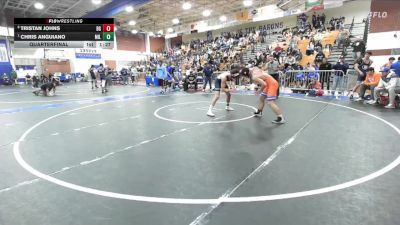 157 lbs Quarterfinal - Chris Anguiano, Millikan vs Tristan Johns, Bishop Gorman HS