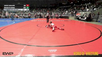 55 lbs Consi Of 16 #1 - Aidan Garland, Berryhill Wrestling Club vs Braelyn Zurek, Impact Wrestling Club
