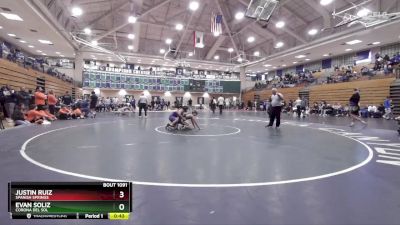 126 lbs Cons. Semi - Evan Soliz, Corona Del Sol vs Justin Ruiz, Spanish Springs