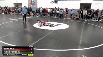 130 lbs Semifinal - Nathan McCabe Jr., Avalanche Wrestling Association vs Jonah Wray, Glacier Bear Wrestling Club