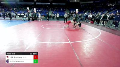 157 lbs Round Of 32 - Michael Boulanger, Milford [MA] vs Quinn Carbone, Shawsheen