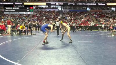 1A-138 lbs Quarterfinal - Gabriel Brisker, Wilton vs Aidan Timm, Belle Plaine