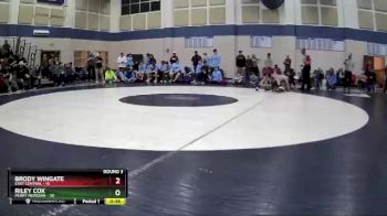 125 lbs Round 3 (4 Team) - Riley Cox, Perry Meridian vs Brody Wingate, East Central