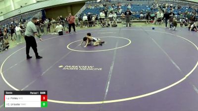 10U Boys - 53 lbs Semis - Jacques Finley, Wichita Training Center vs Cole Urioste, Team Donahoe Wrestling Club