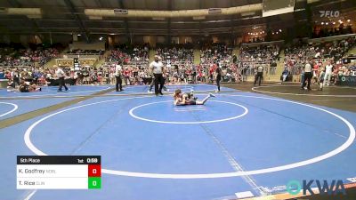 61 lbs 5th Place - Kaden Godfrey, Noble Takedown Club vs Tory Rice, Clinton Youth Wrestling