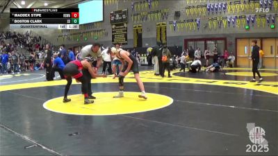 142 lbs Quarterfinal - Boston Clark, Sierra Sabers vs Maddex Stipe, Red Star Wrestling Academy