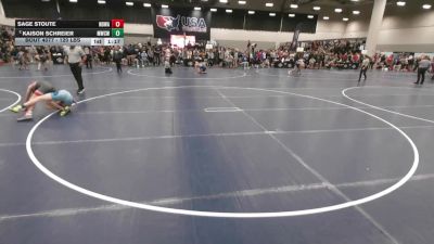 120 lbs Quarters - Sage Stoute, North DeSoto Wrestling Academy vs Kaison Schreier, MO West Championship Wrestling Club