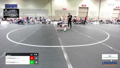 101 lbs Rr Rnd 1 - Sterling Schanen, Askren Wrestling Academy - (B) vs Brody Compau, Michigan Premier WC - (A)