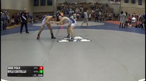 160 Consi-Semis - Jake Folk, Upper Perkiomen vs Kyle Costello, Wyoming Seminary Prep