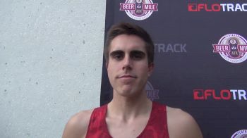 Chris Robertson after finishing third in the beer mile