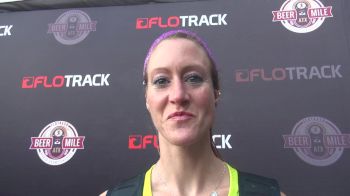 Allie Morgan leaves beer mile with a fire for more
