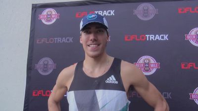 Corey Bellemore after winning the FloTrack Beer Mile World Championships