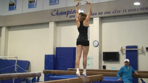 Mikaela Gerber on Beam - UCLA Visit 2016