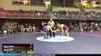 160 lbs Round 2 (8 Team) - Isaac Sinks, Manhattan vs Riley Arner, Fairbury