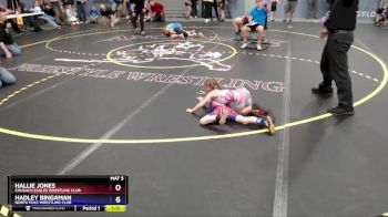 46 lbs Round 2 - Hadley Bingaman, North Pole Wrestling Club vs Hallie Jones, Chugach Eagles Wrestling Club