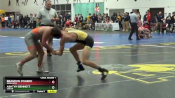 133 lbs Cons. Round 1 - Ashtyn Bennett, Adrian vs Brandon D`Egidio, Heidelberg